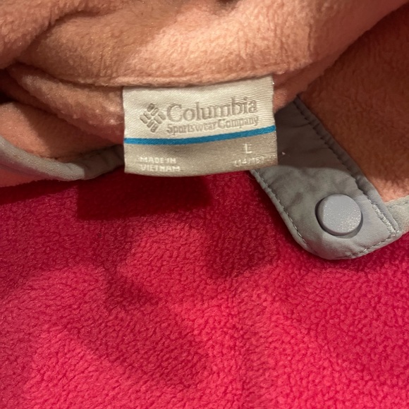 Columbia Pink Kids Fleece Pullover - Picture 2 of 2